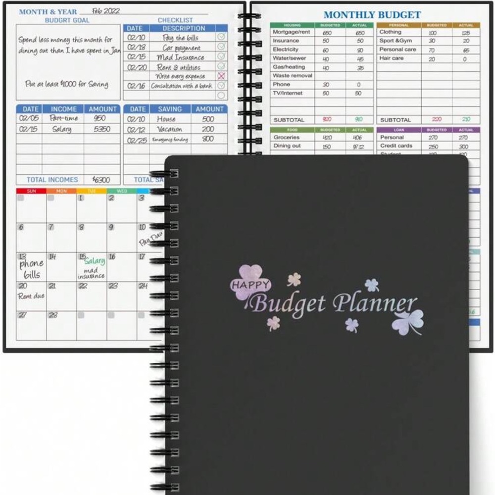 1pc Budget Planner - Monthly Finance Organizer With Expense Tracker Notebook